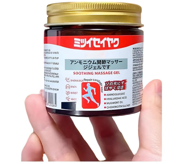 japanese instant pain relief soothing massage gel | fast-acting muscle & joint comfort | with mugwort oil, camphor & lactic acid | relief for back, neck, shoulders & knees – (100g pack of 2)